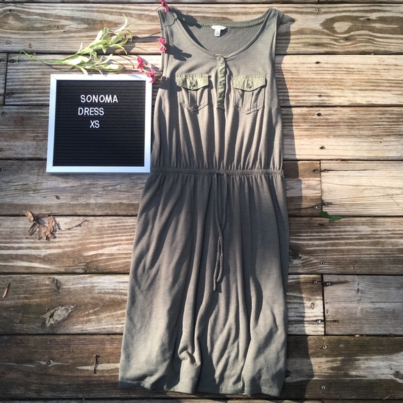 Sonoma Dresses & Skirts - SONOMA OLIVE GREEN DRESS